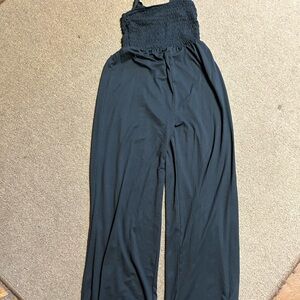 Black Romper, Ties on Shoulders